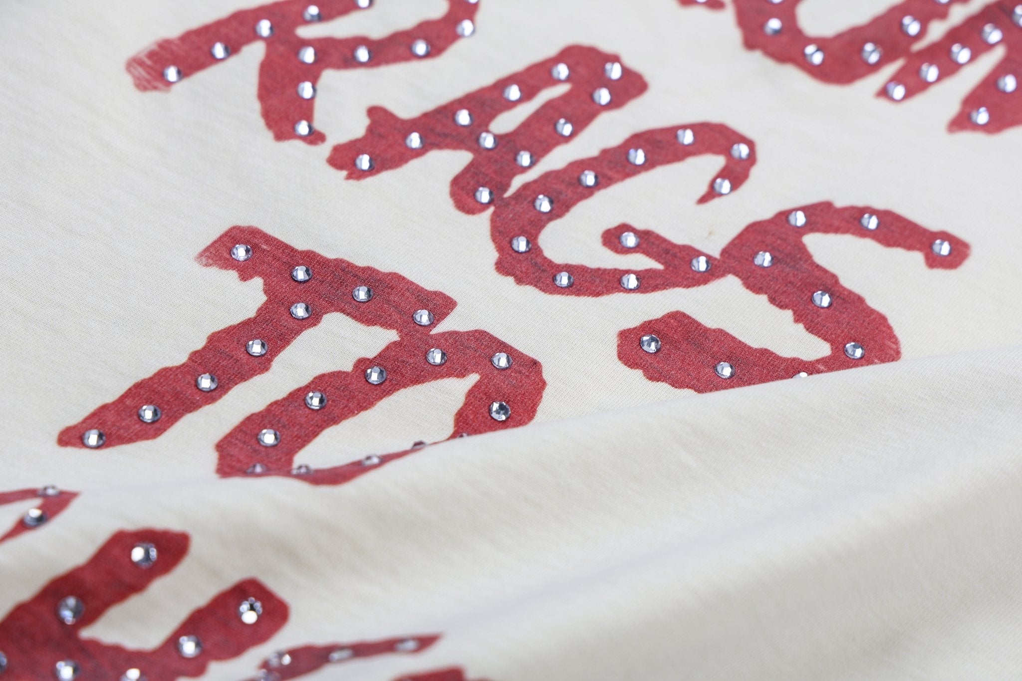 FOR THE DOGS Rhinestone S/S Tee | Bone-9
