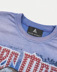 FORTUNE Rhinestone S/S Tee | Blue