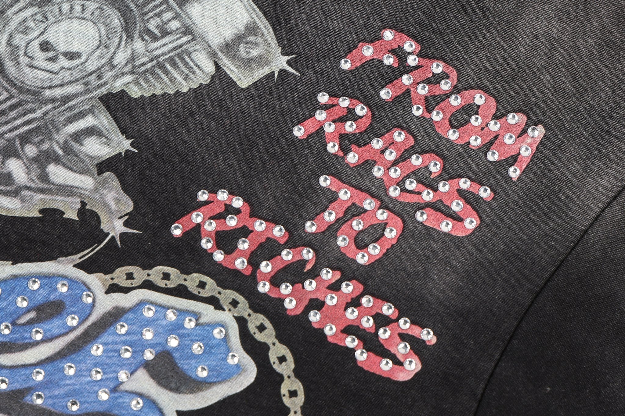 FOR THE DOGS Rhinestone S/S Tee | Black-6
