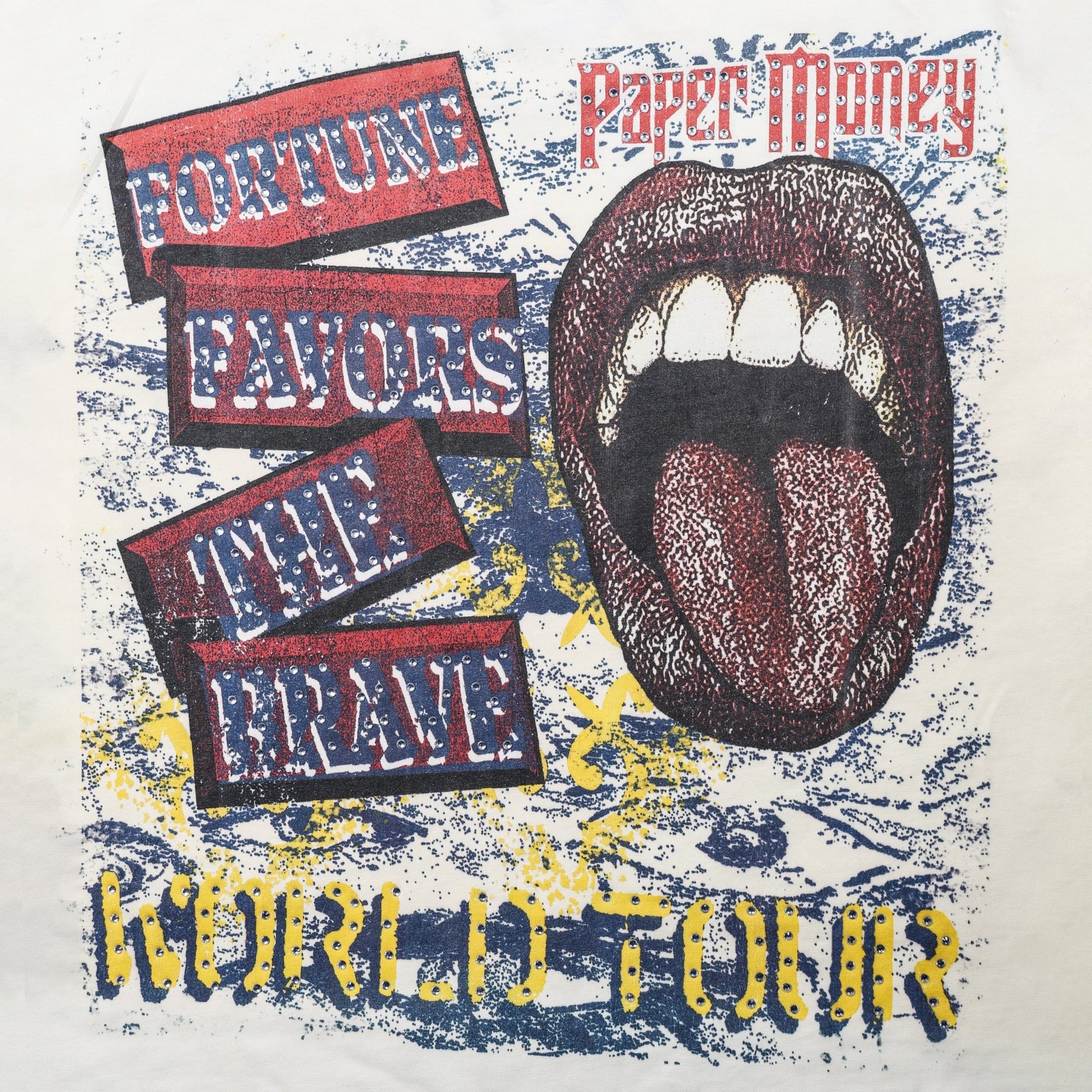FORTUNE Rhinestone S/S Tee | Bone