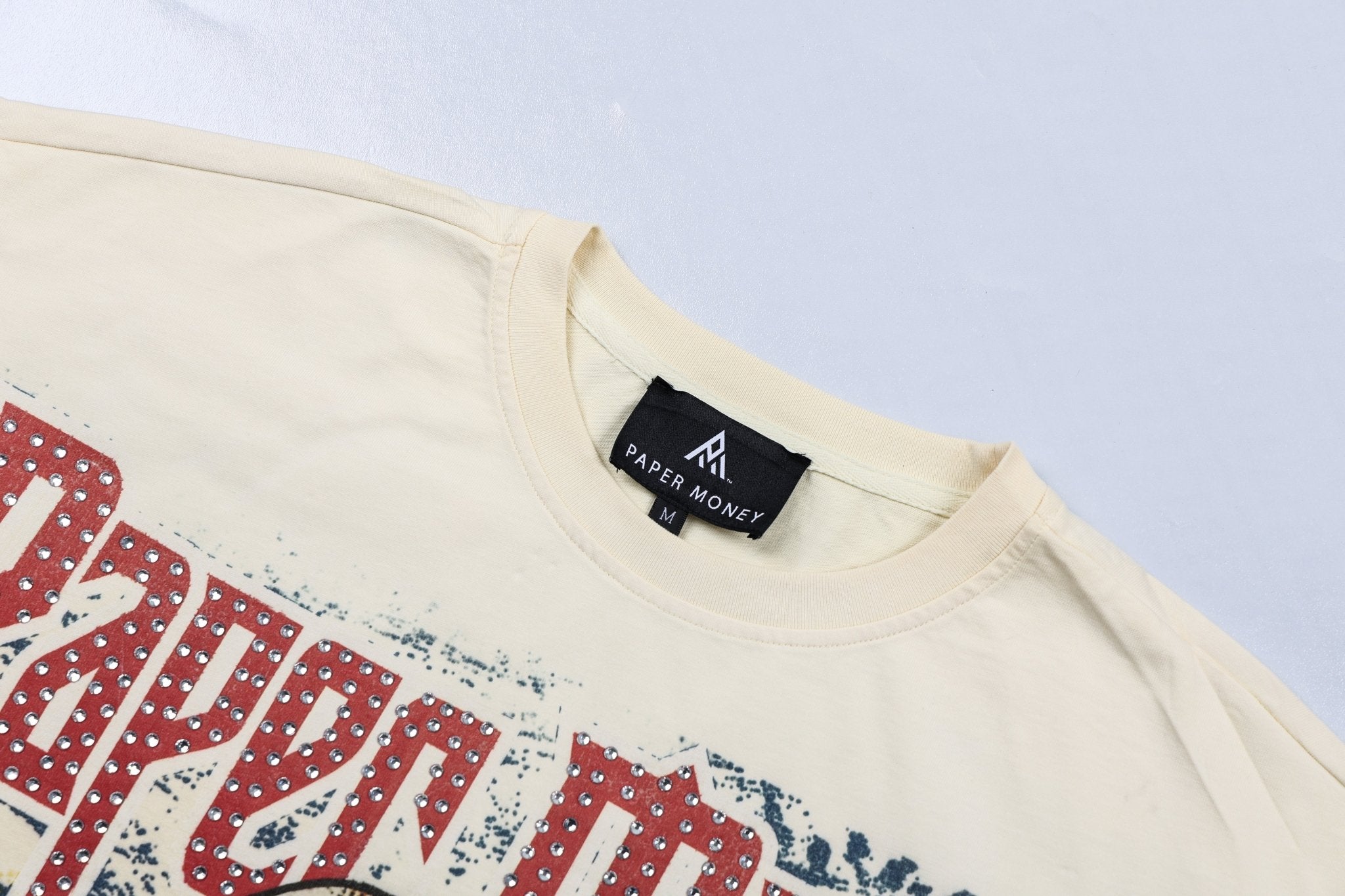 FORTUNE Rhinestone S/S Tee | Bone-4