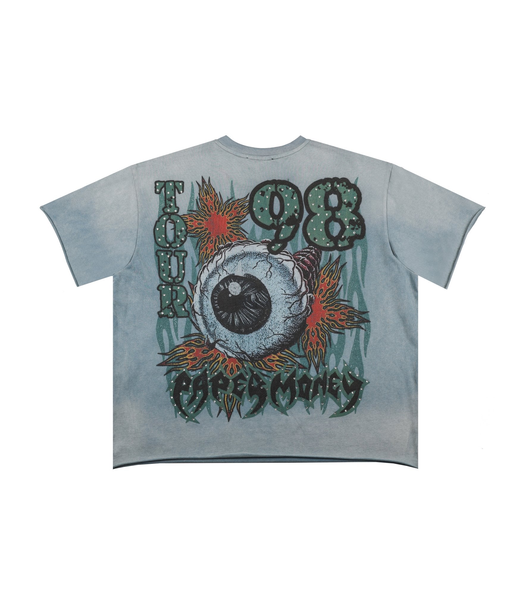 98' TOUR Rhinestone S/S Tee | Blue – Paper Money