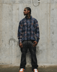 Rhinestone Flannel L/S | Blue/Red