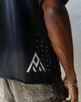 Def Money Rhinestone S/S Tee | Black