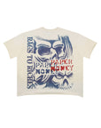 RAGS Rhinestone S/S Tee | Bone