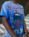FORTUNE Rhinestone S/S Tee | Blue