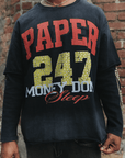 247 Rhinestone Double Layer Tee | Black