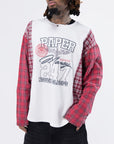 Thermal Panneled Flannel | White