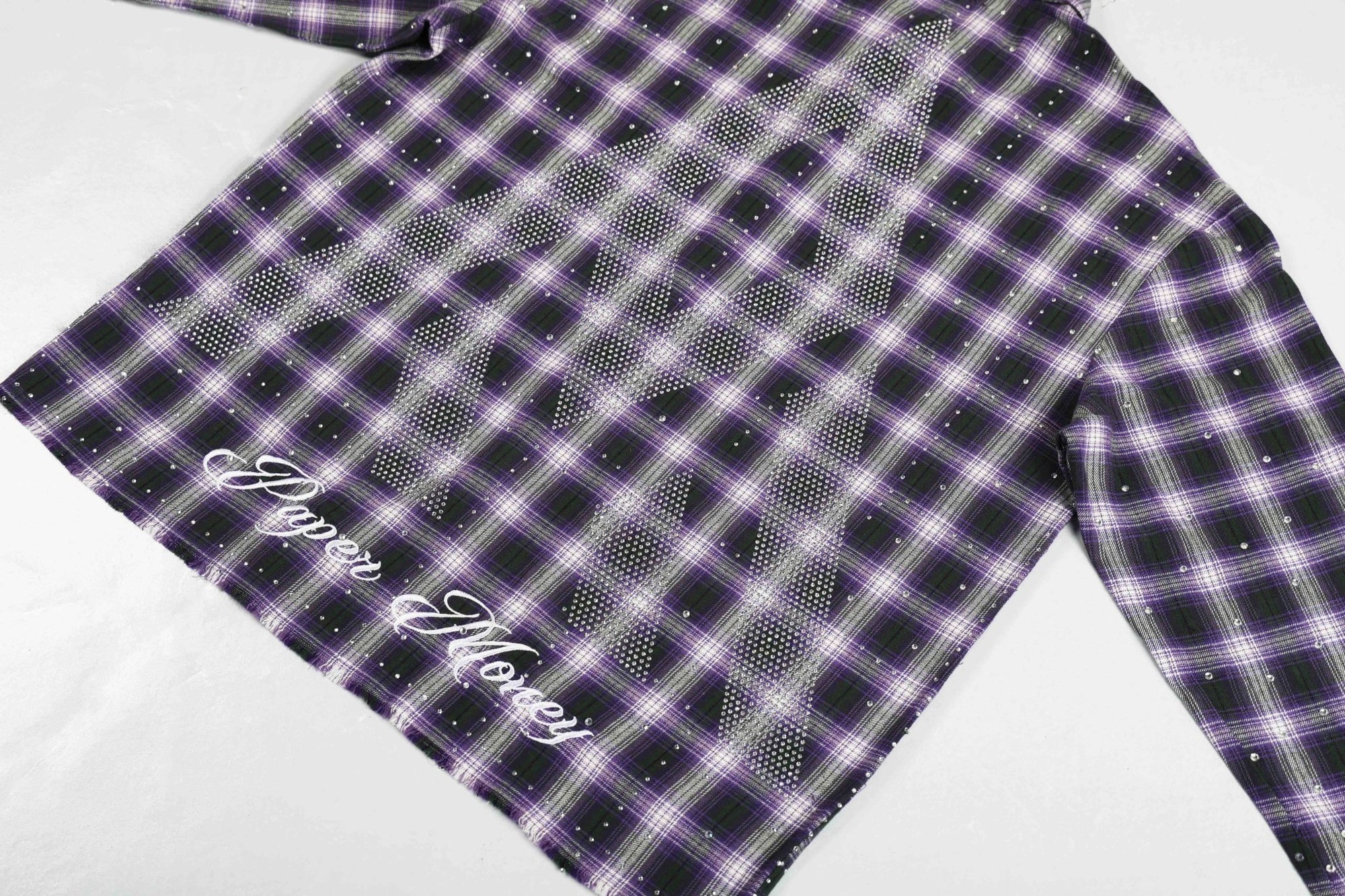 PM Rhinestone Flannel | Purple