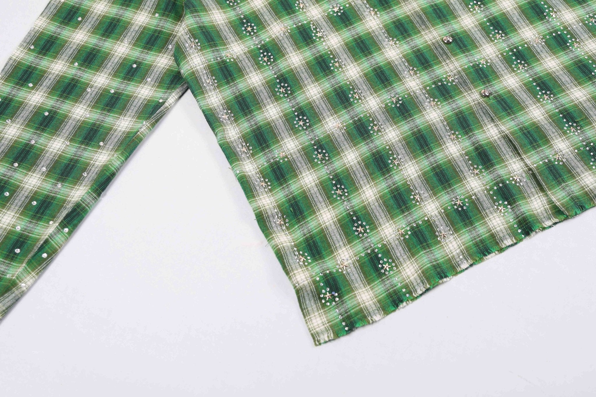 PM Rhinestone Flannel | Green-7