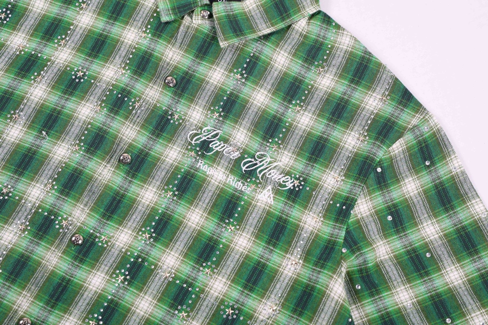 PM Rhinestone Flannel | Green