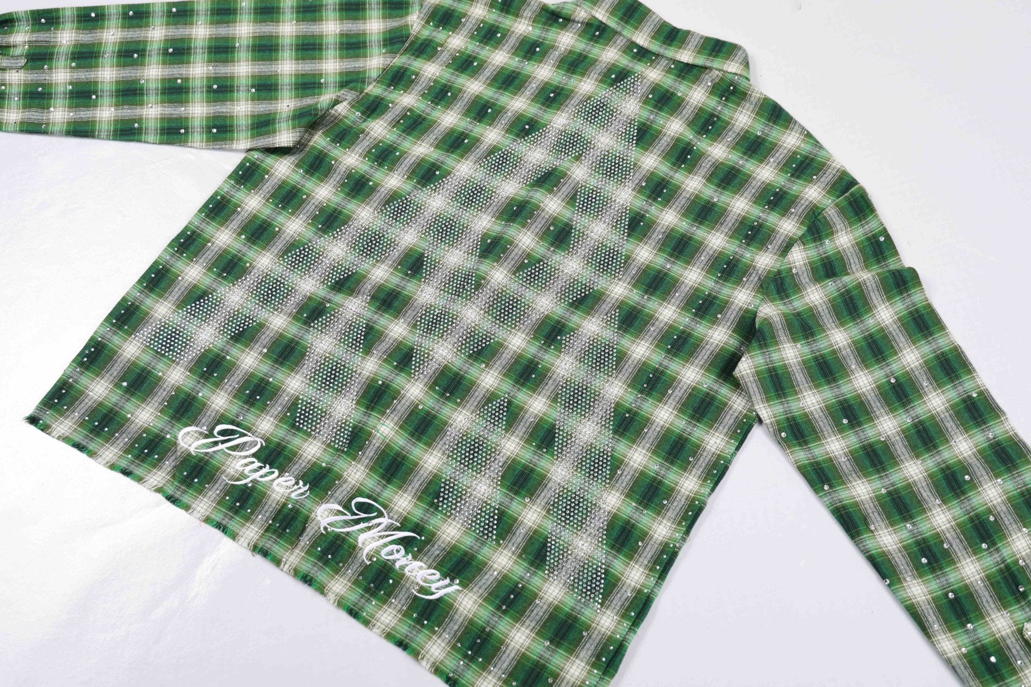 PM Rhinestone Flannel | Green-11