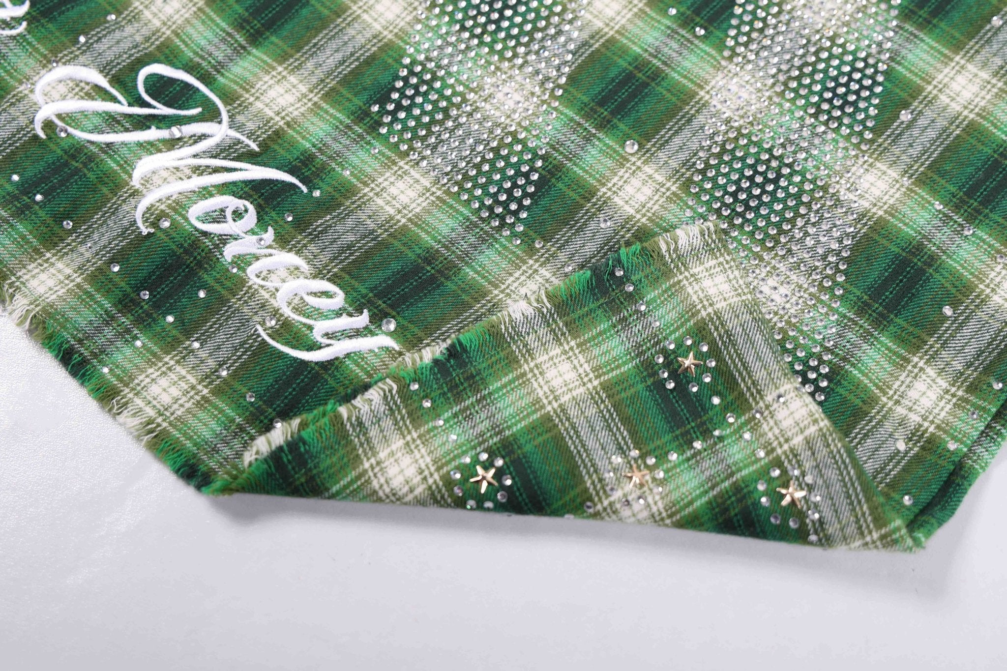 PM Rhinestone Flannel | Green-13