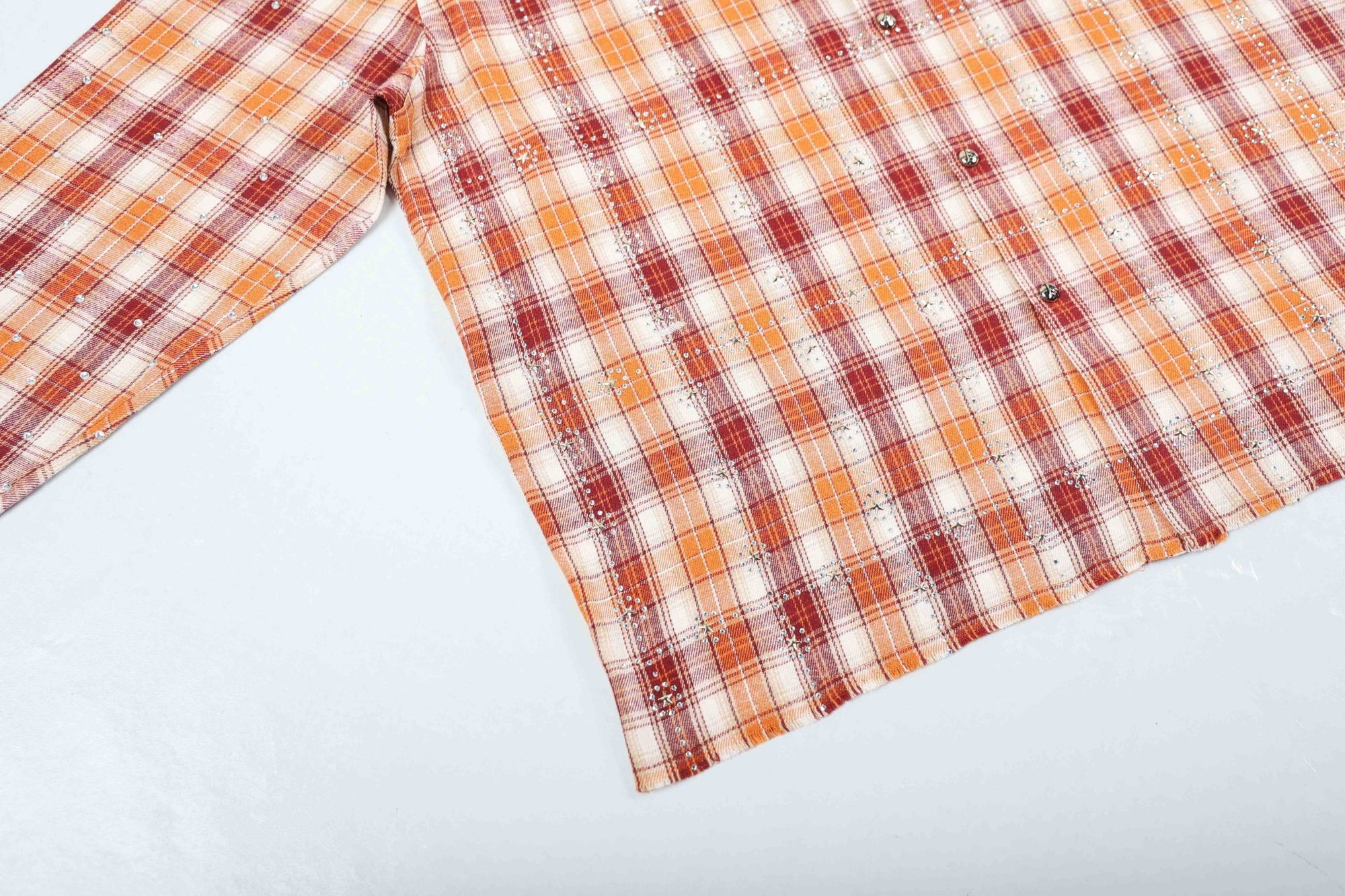PM Rhinestone Flannel | Orange