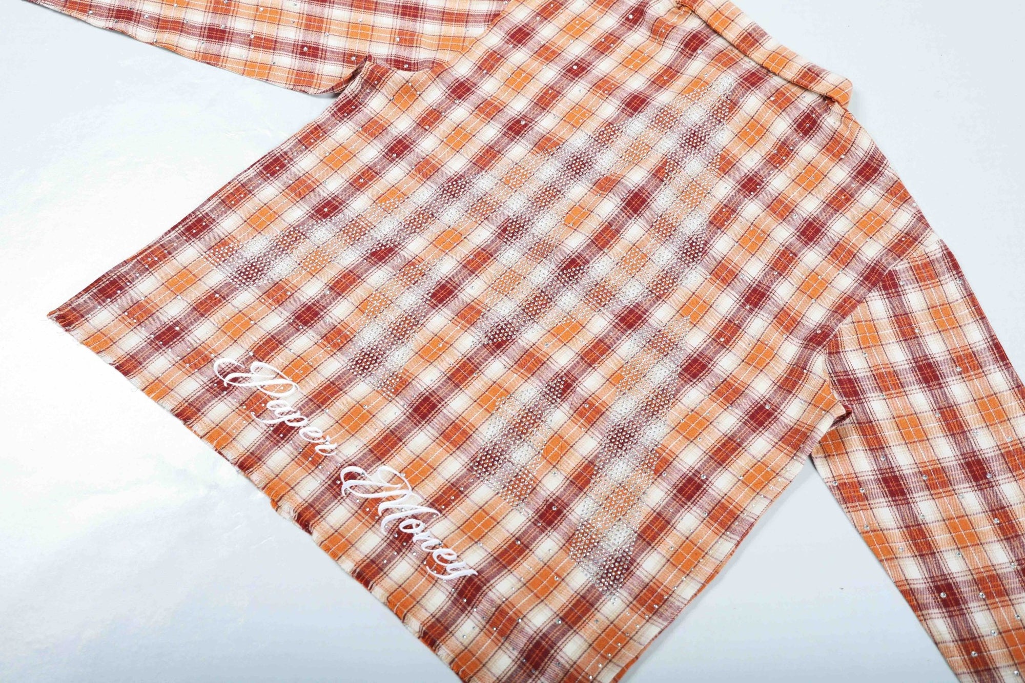 PM Rhinestone Flannel | Orange