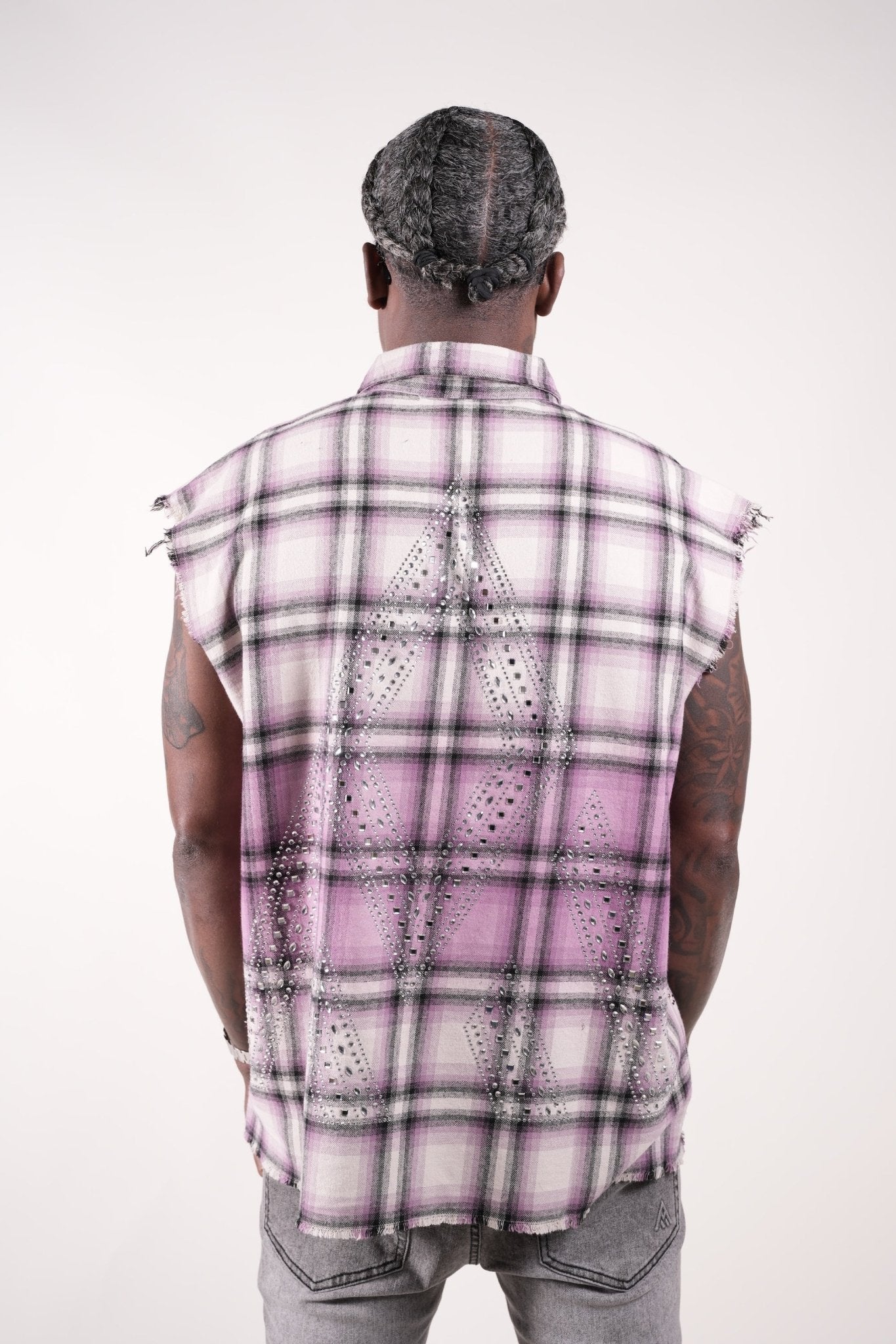 Rhinestone Flannel Purple