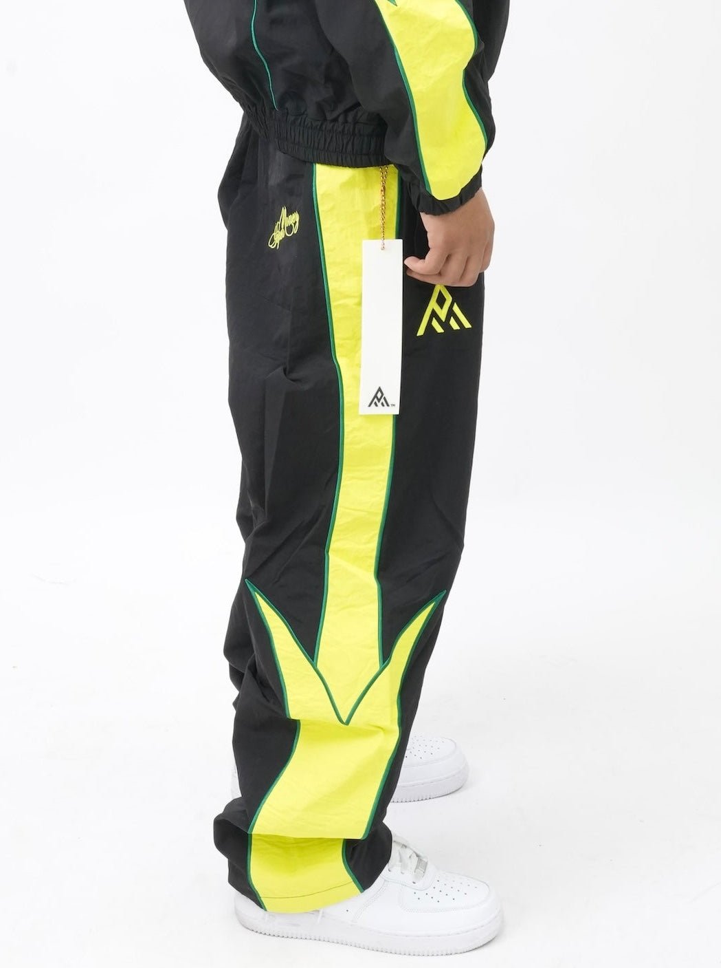 PM076G VIPER NYLON PANTS BLACK & YELLOW-2