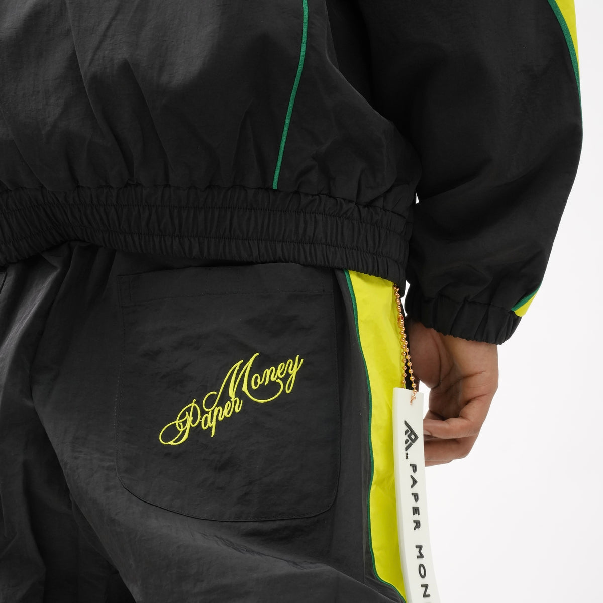 PM076G VIPER NYLON PANTS BLACK & YELLOW-3