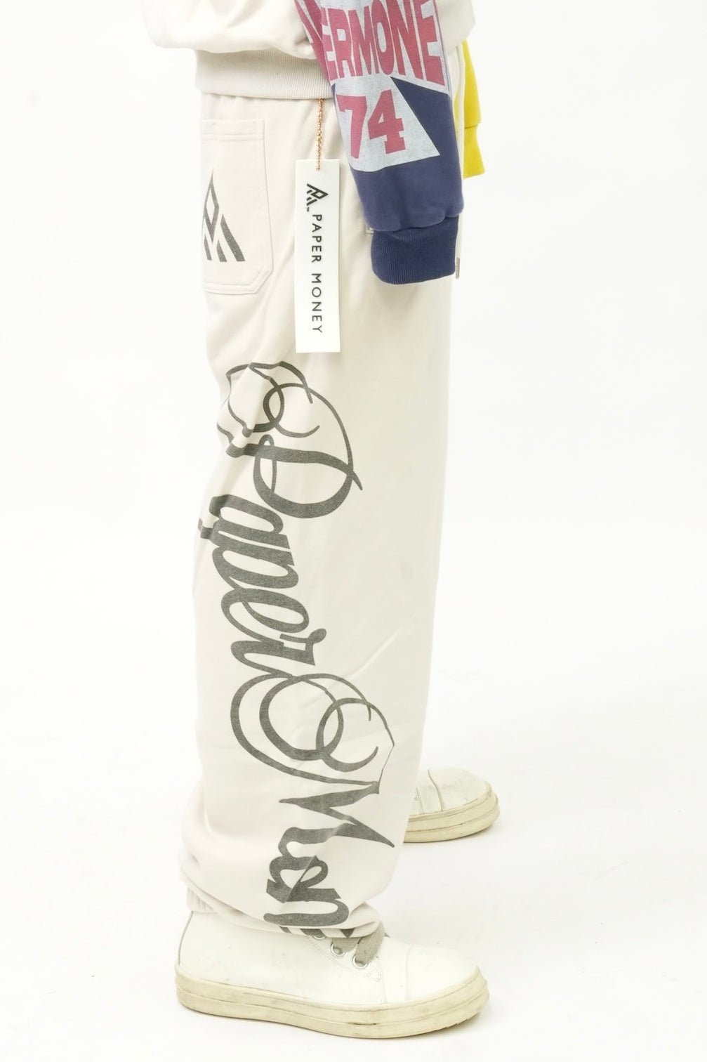 PM091P BORN FOR GLORY SWEATPANTS WHITE-2