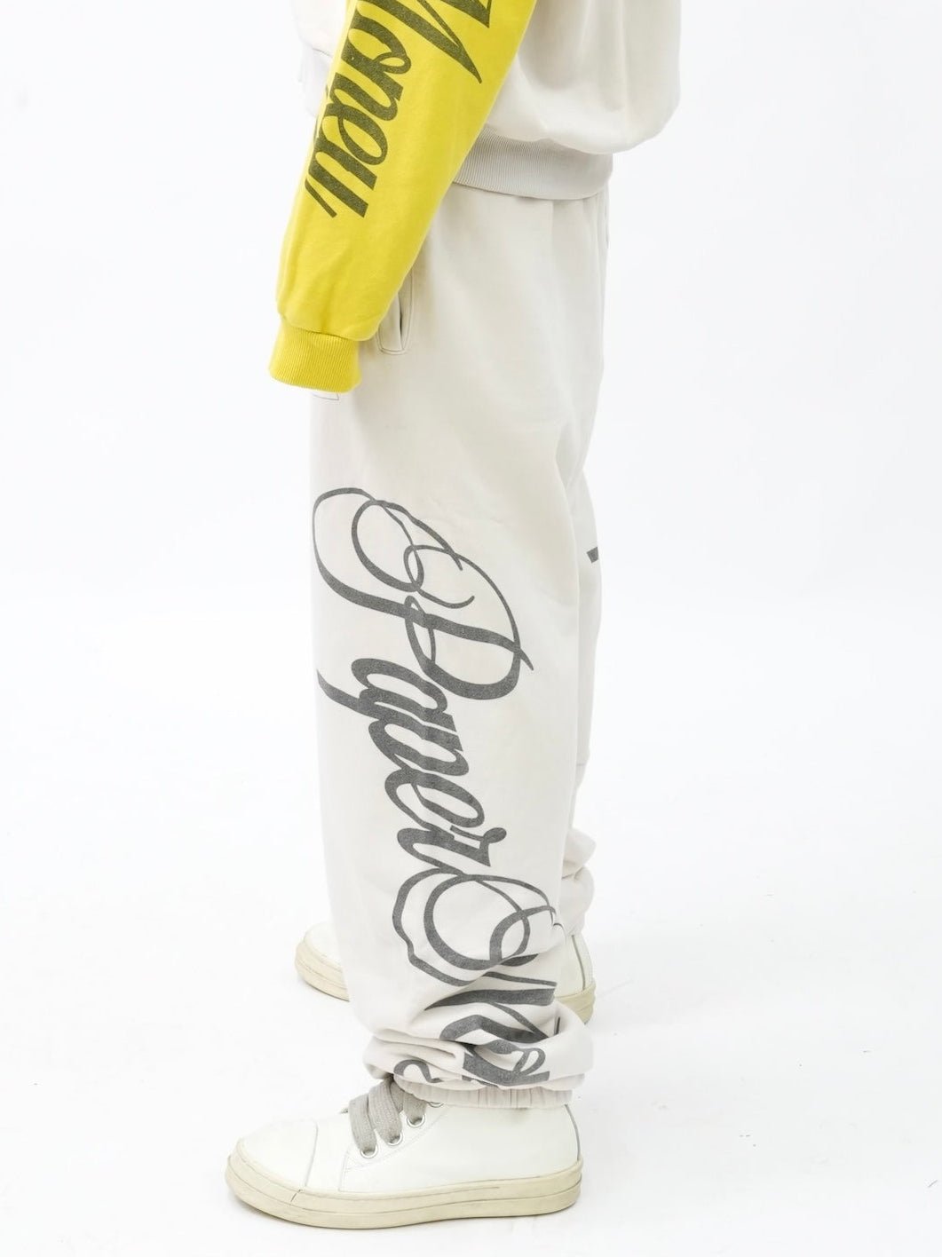 PM091P BORN FOR GLORY SWEATPANTS WHITE-4