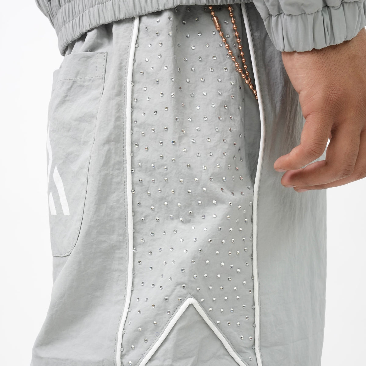 PM075G RUSH NYLON PANTS GREY-4