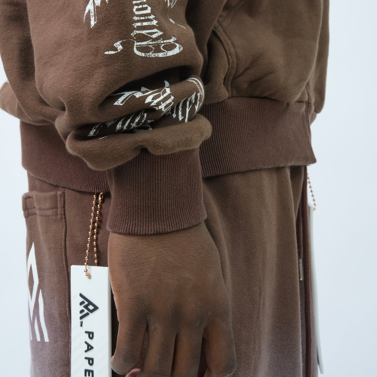 PM100 IRON CROSS SWEATPANT-BROWN-5