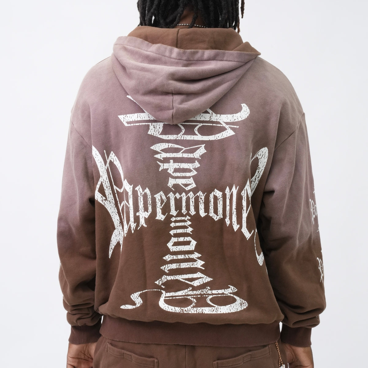 PM100 IRON CROSS HOODIE BROWN-4
