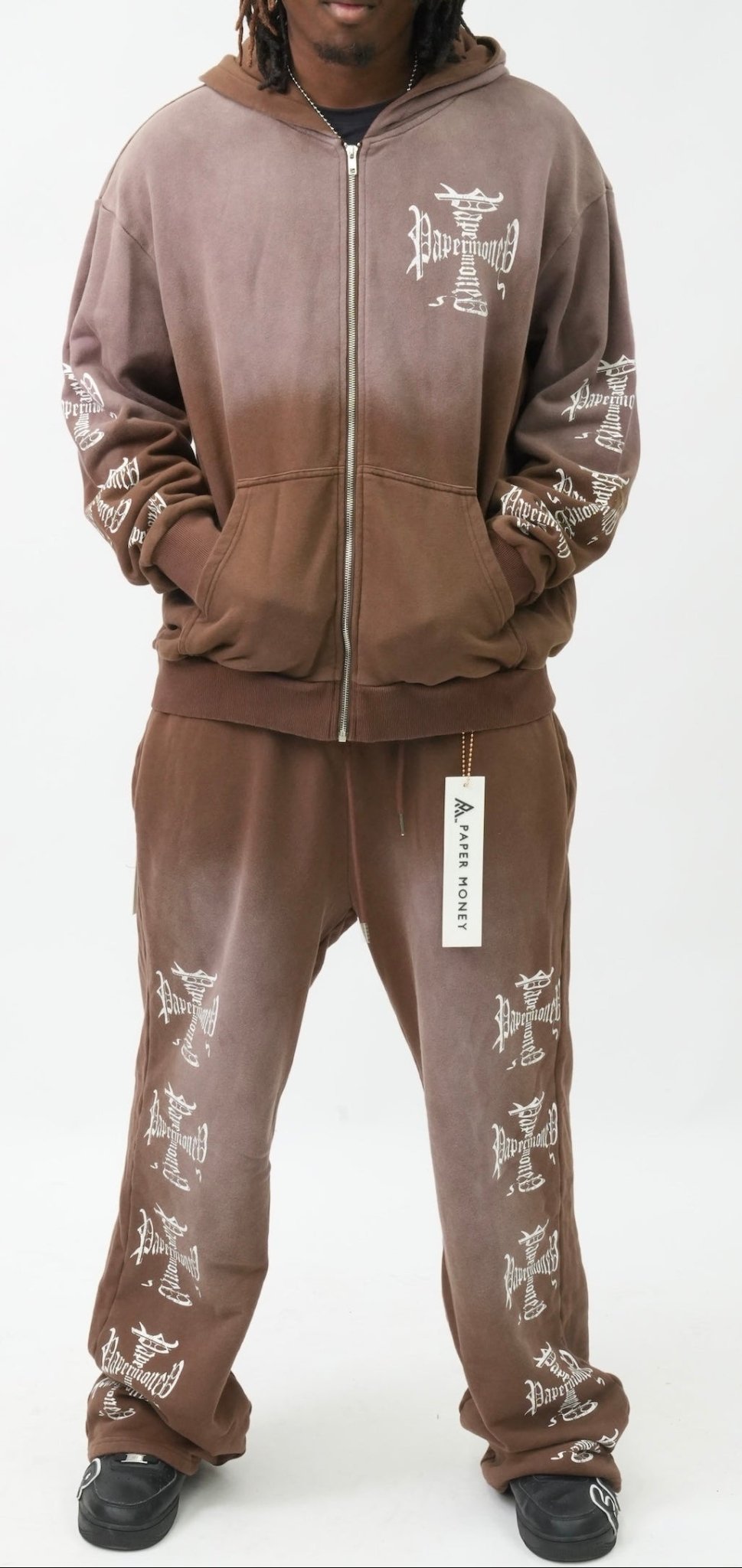 PM100 IRON CROSS HOODIE BROWN-5