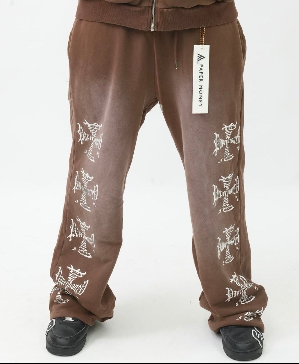 PM100 IRON CROSS SWEATPANT-BROWN