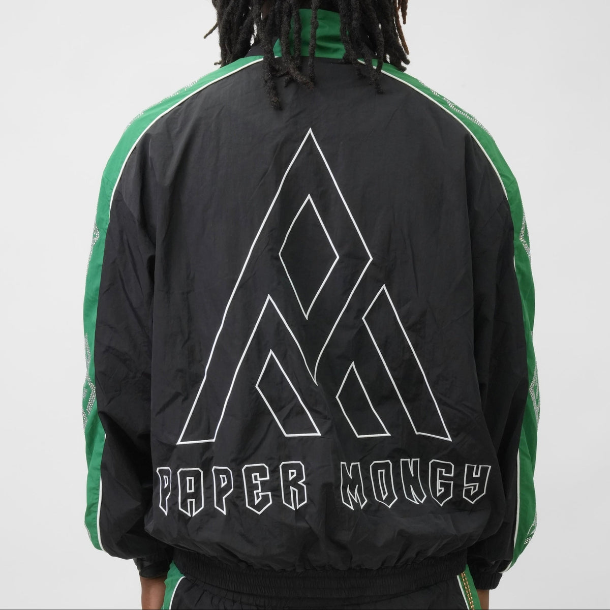 DIAMOND NYLON JACKET BLACK & GREEN-2