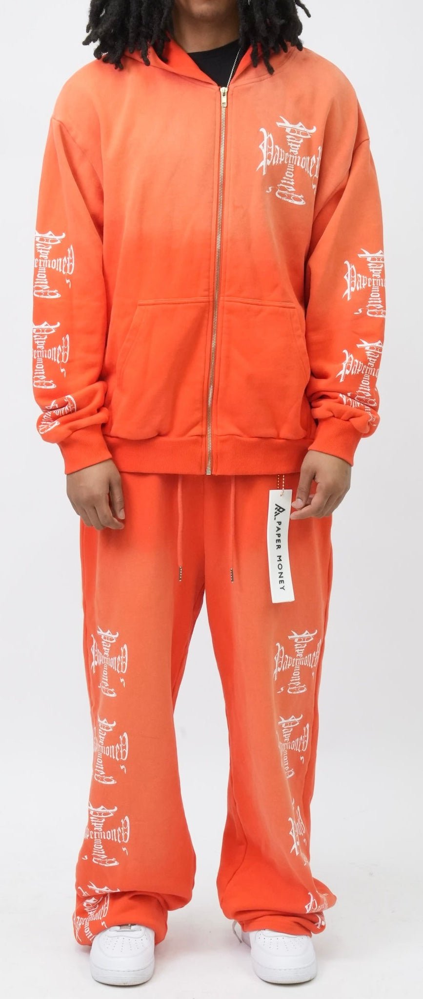 PM100 IRON CROSS HOODIE ORANGE-2