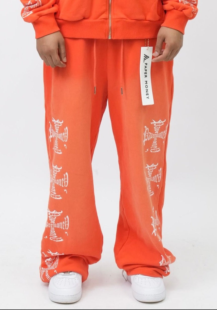 PM100 IRON CROSS SWEATPANT ORANGE