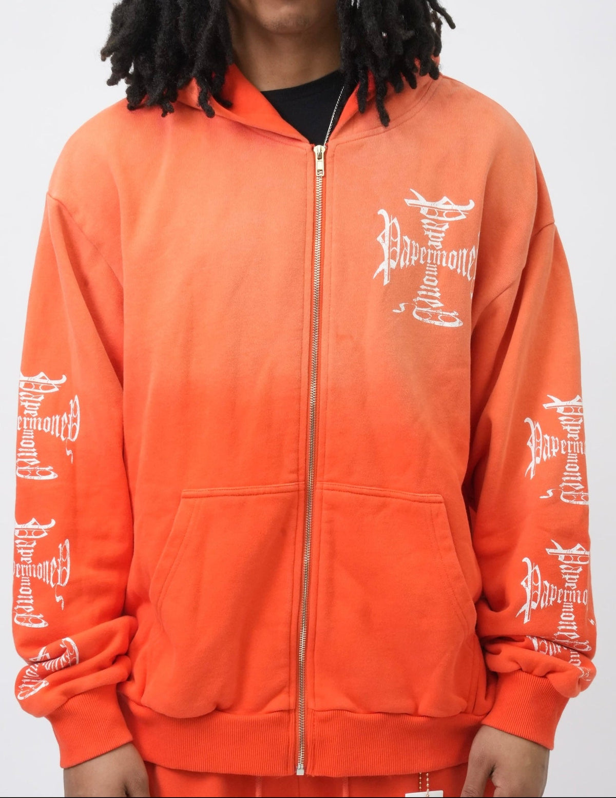 PM100 IRON CROSS HOODIE ORANGE