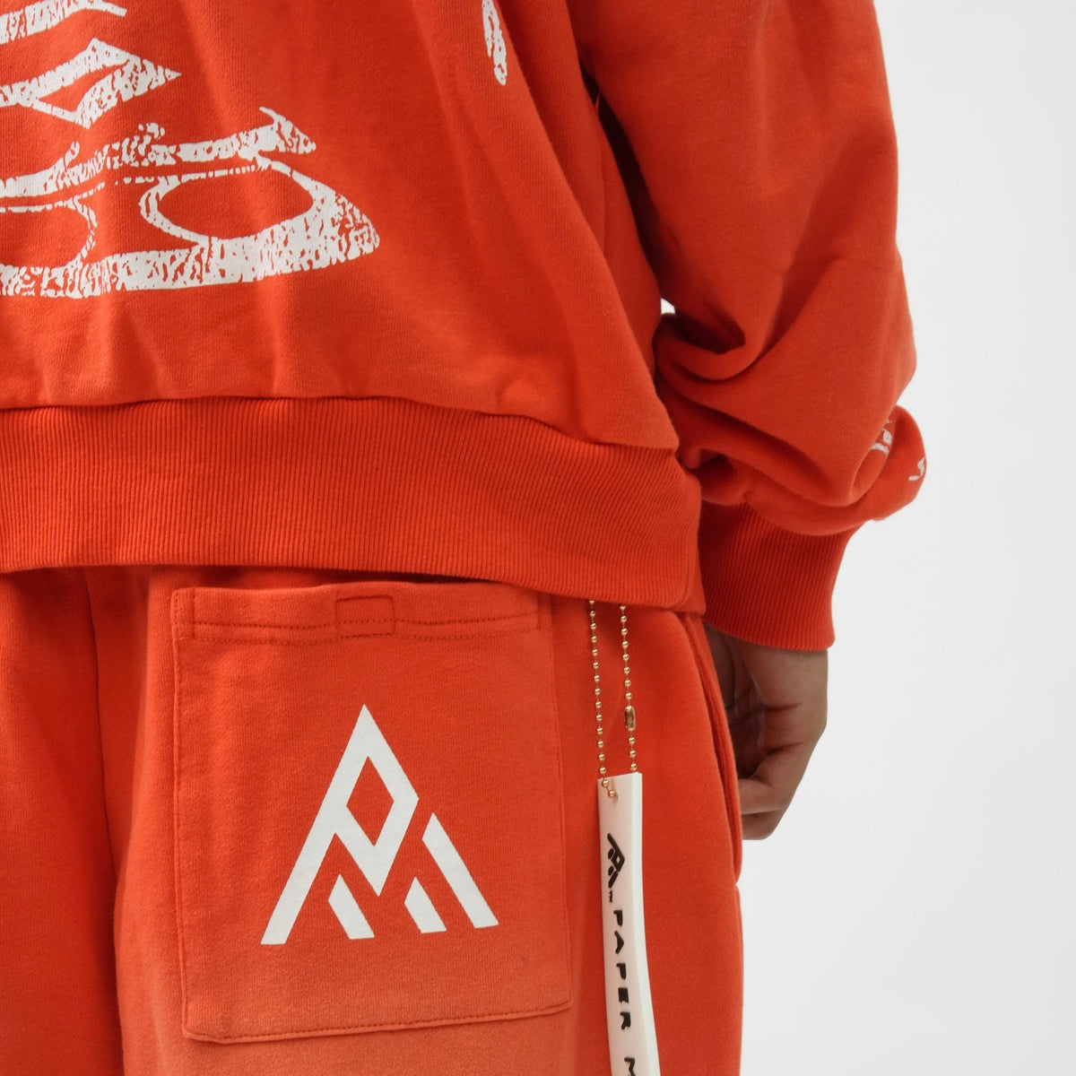 PM100 IRON CROSS SWEATPANT ORANGE-2
