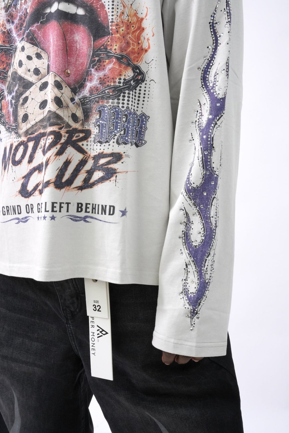 PMO79 GRIND MOTOR CLUB SHIRT WHITE-2