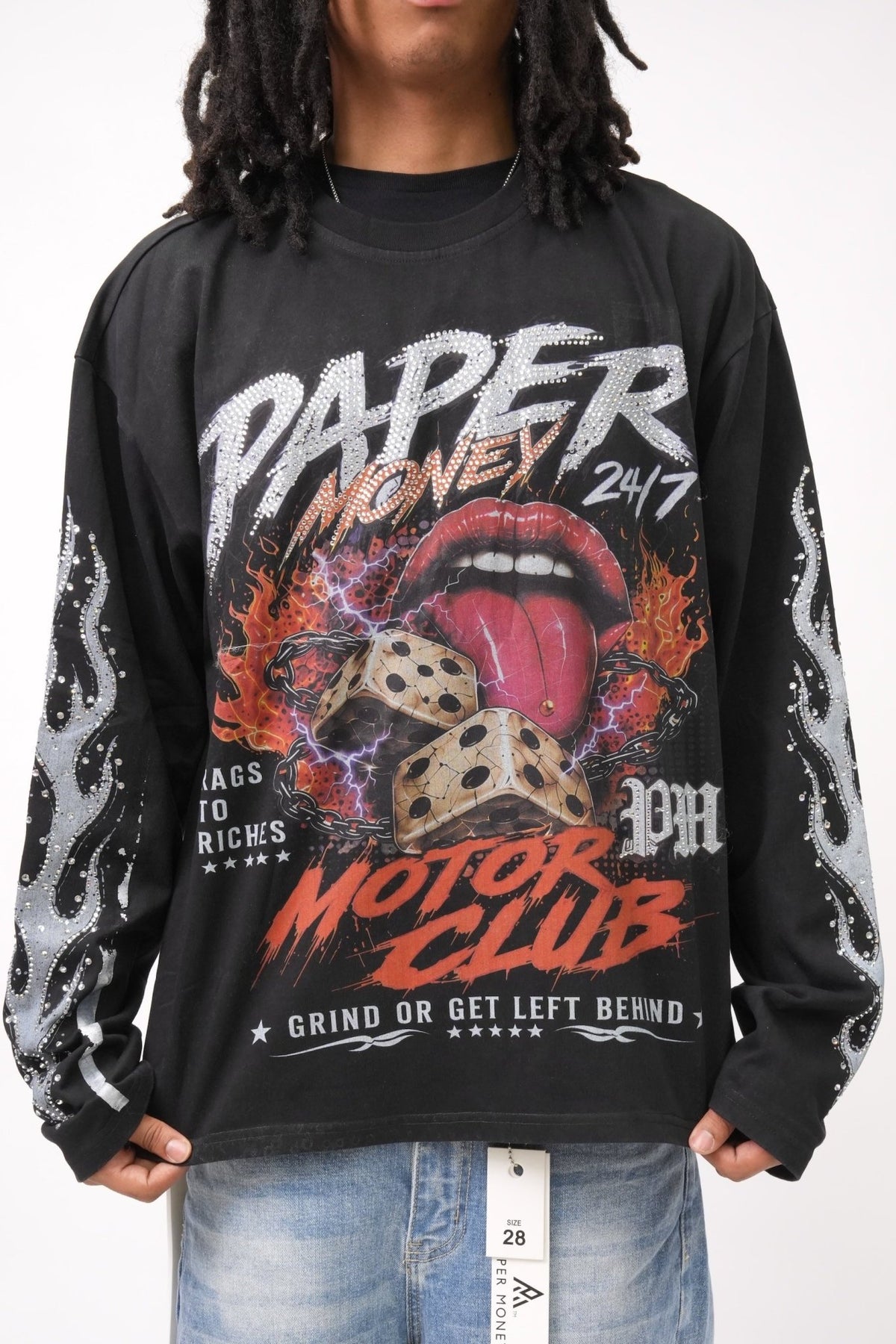 PM079 GRIND MOTOR CLUB SHIRT BLACK-3