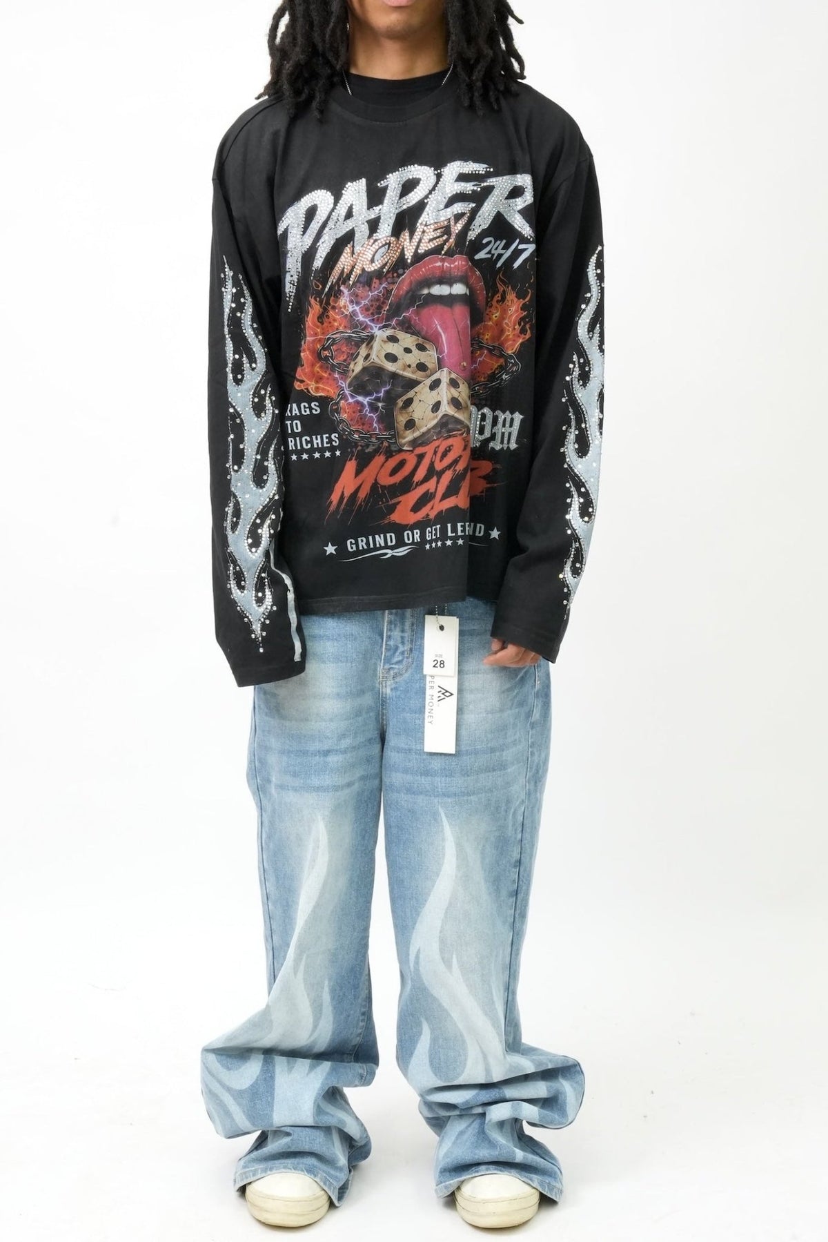 PM079 GRIND MOTOR CLUB SHIRT BLACK-5