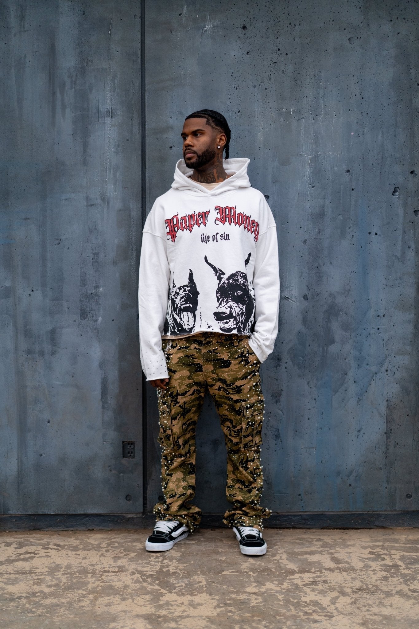 Doberman Hoodie | White-12