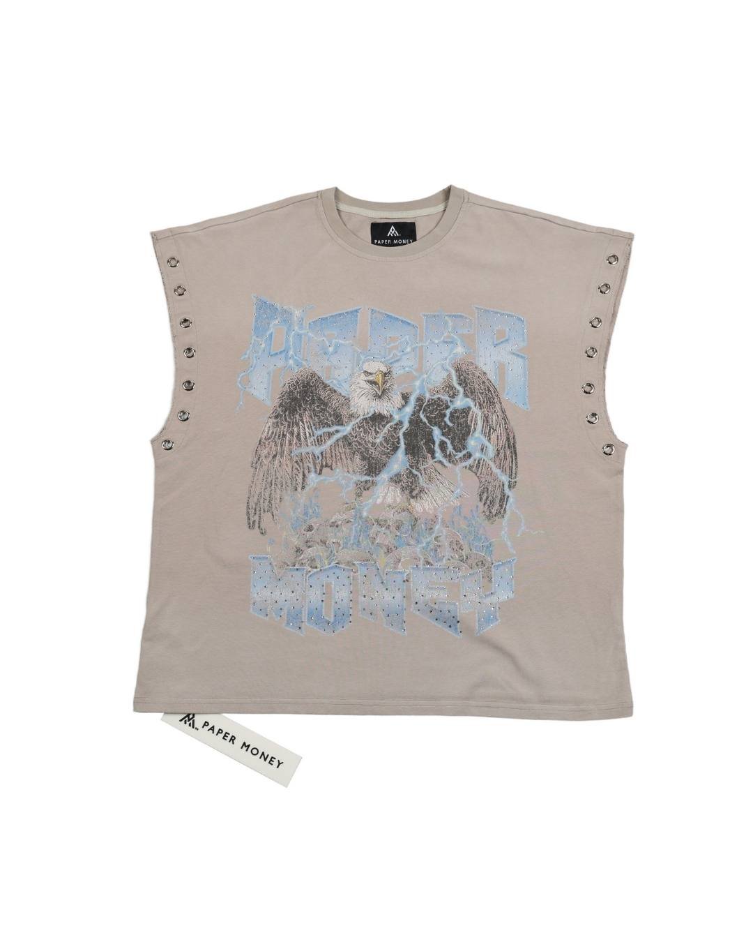 Freedom Graphic Cutoff Tee | Grey-1