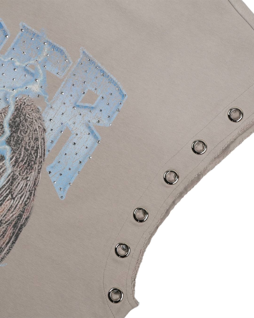 Freedom Graphic Cutoff Tee | Grey-5