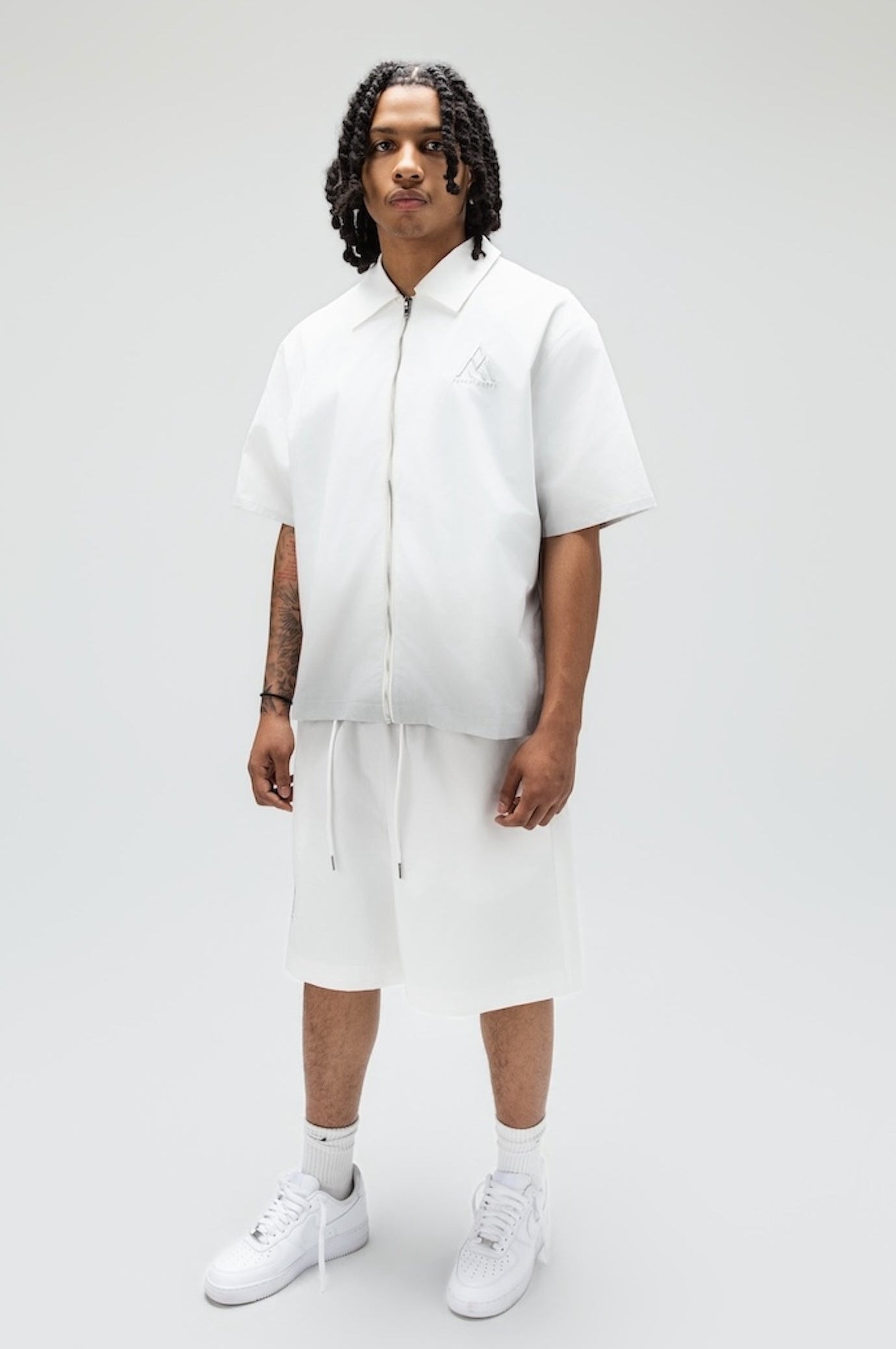 Cloud Zip Top Wht/Gry-5