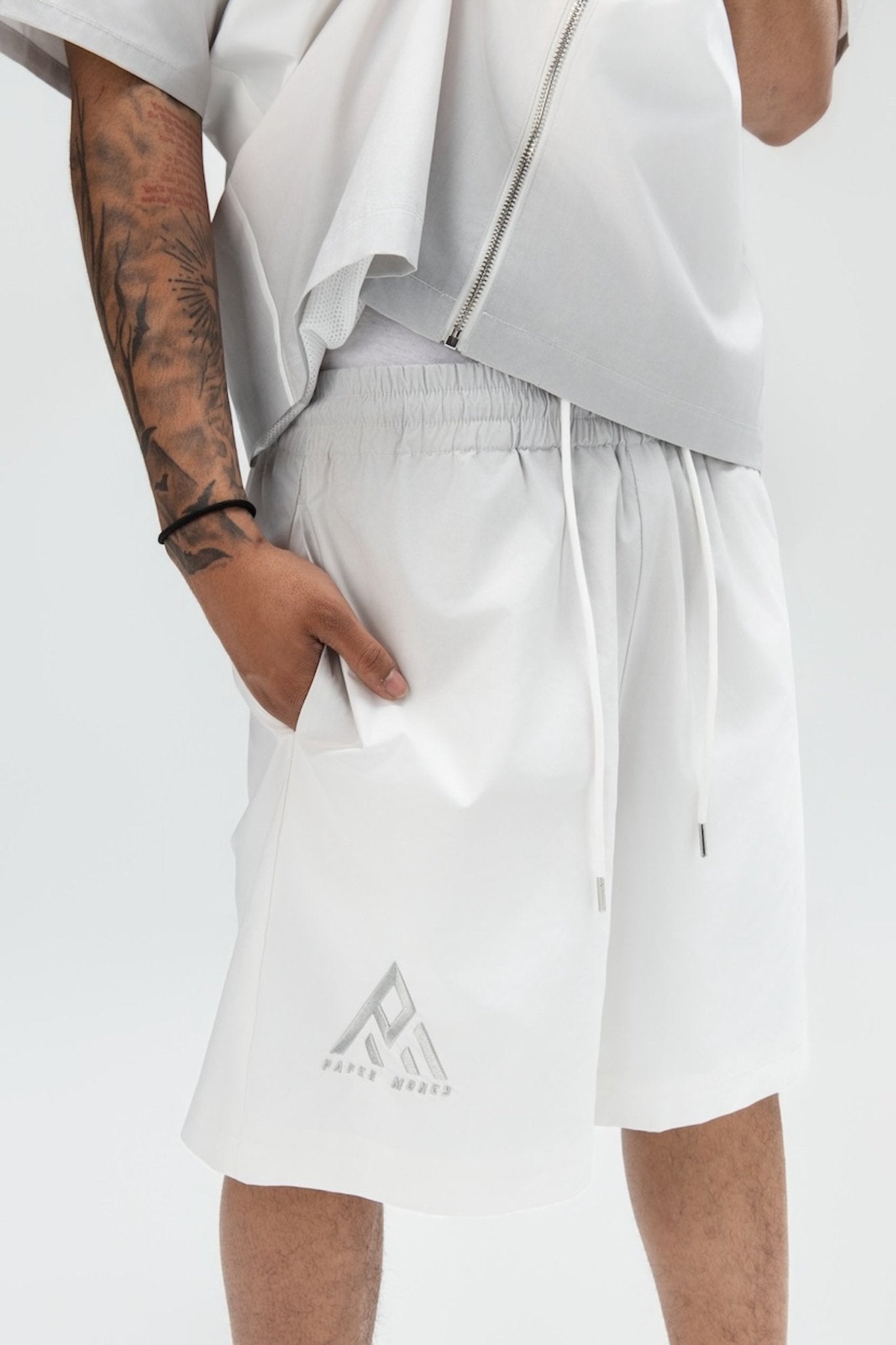 Cloud Shorts Wht/Gry-1