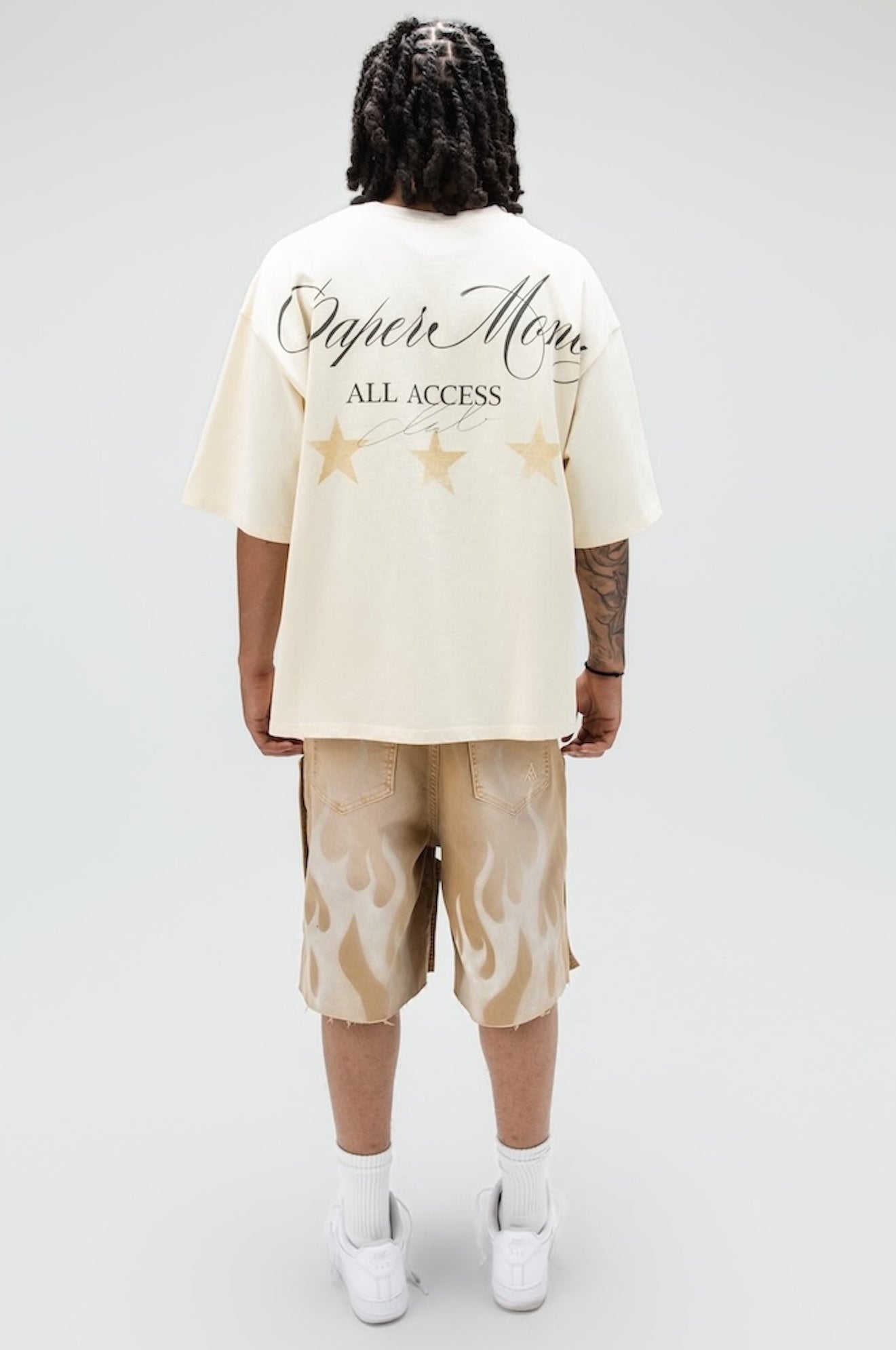 DUAL FLAMES SHORTS TAN-9