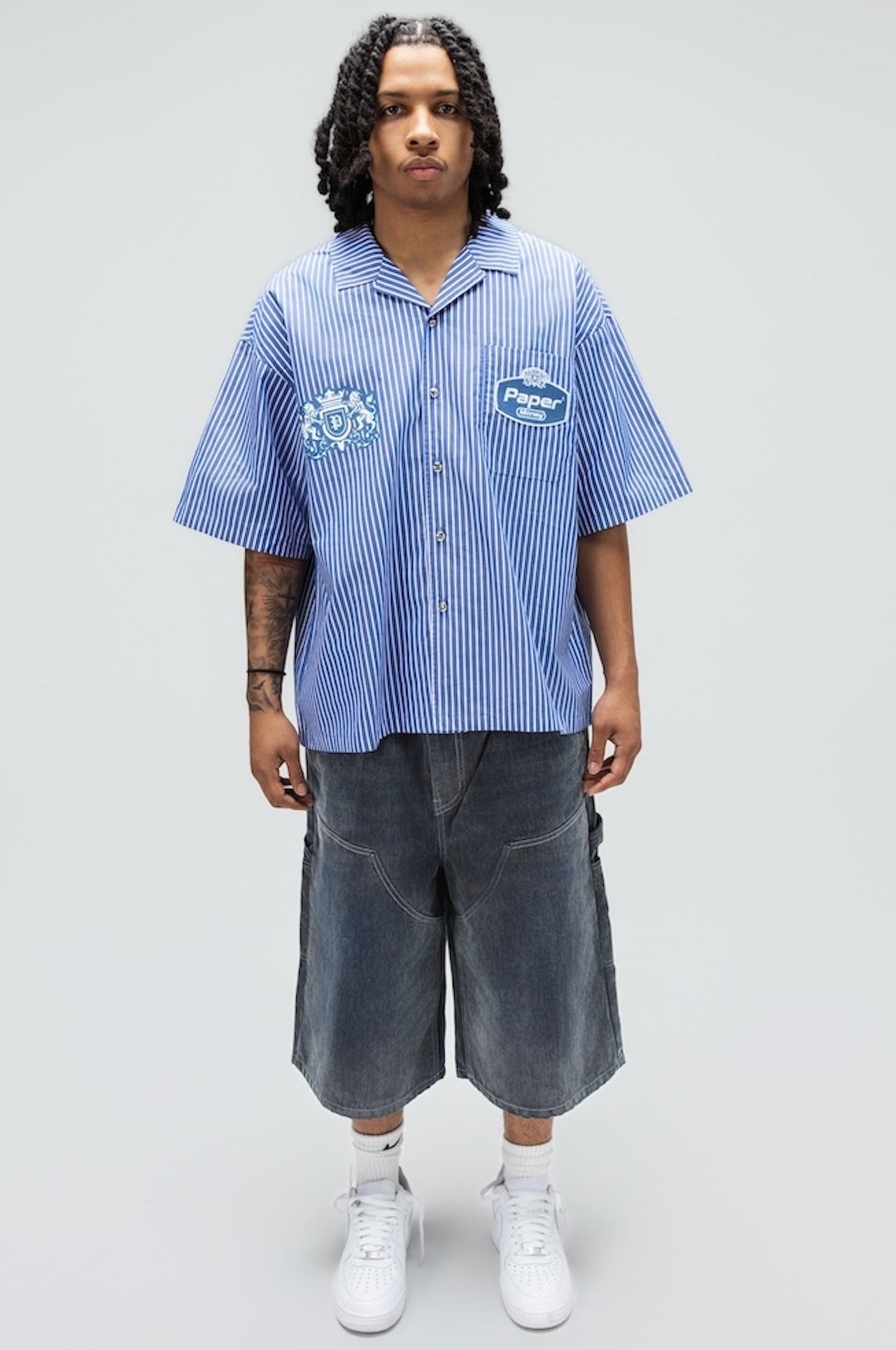 THE FLOCK JORTS GREY-6