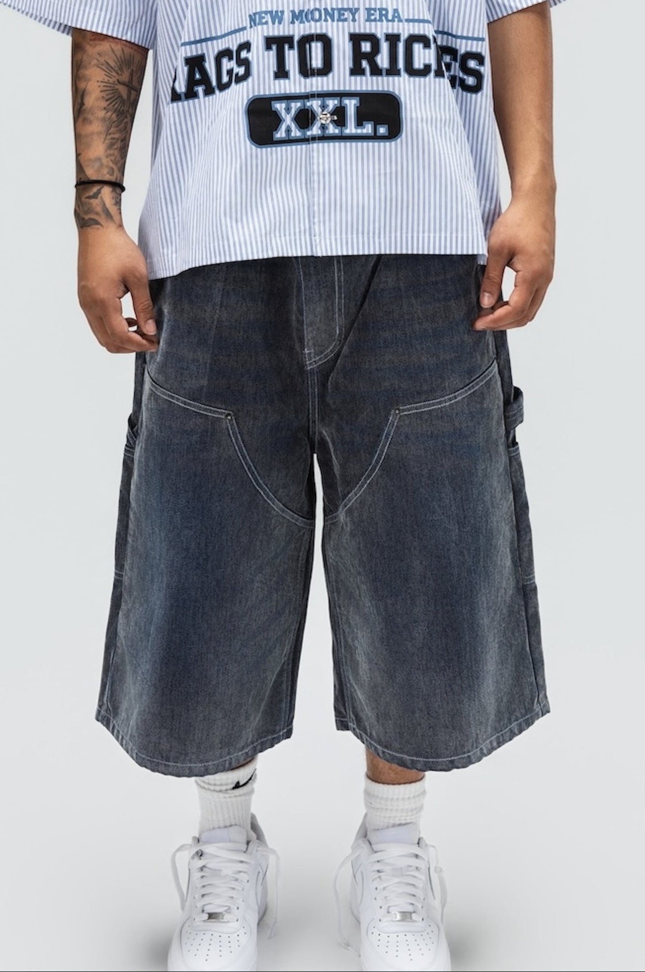 THE FLOCK JORTS GREY-1