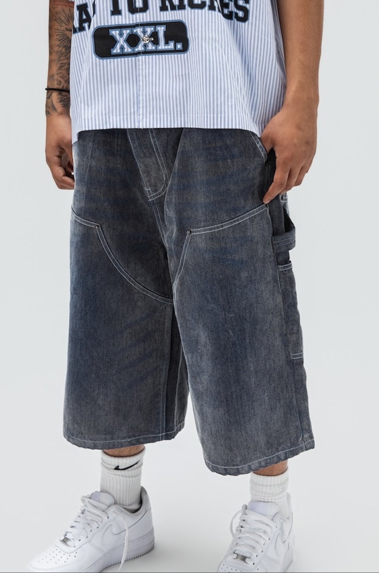THE FLOCK JORTS GREY-2