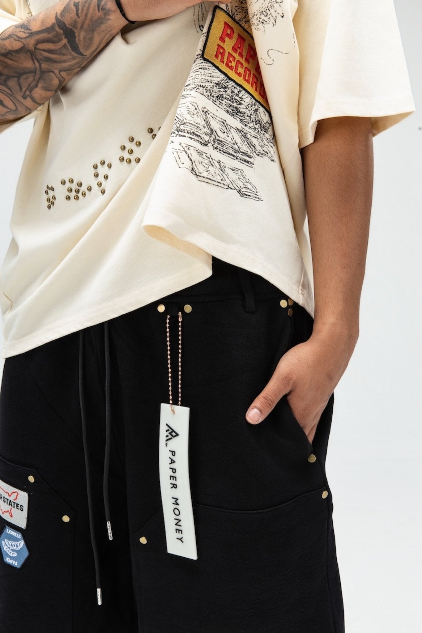 PAPER STATES SHORTS Black-2