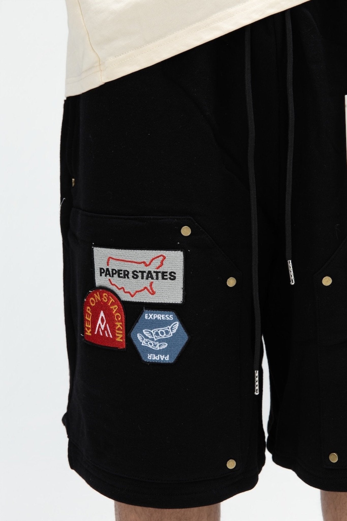 PAPER STATES SHORTS Black-3