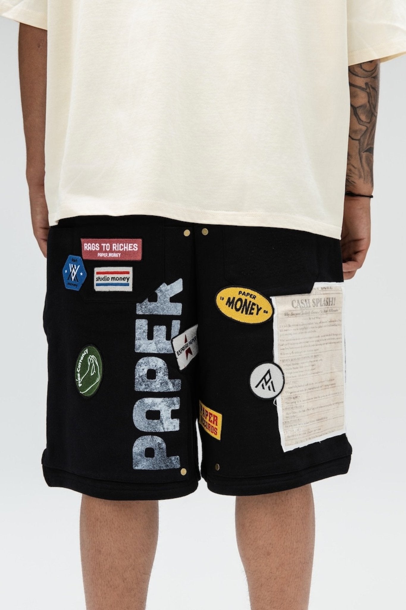 PAPER STATES SHORTS Black-4