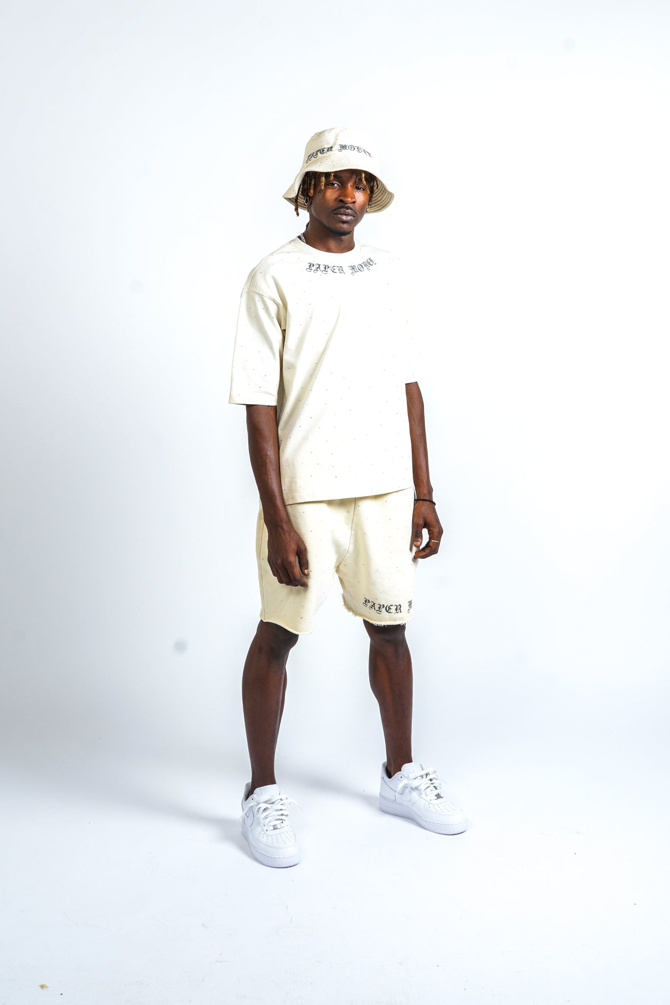 Diamond Bucket Hat Ivory